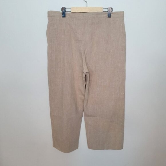 Tilley Tan Hemp Blend Straight Leg Trouser Beige Pants Size 14 - Picture 3 of 6